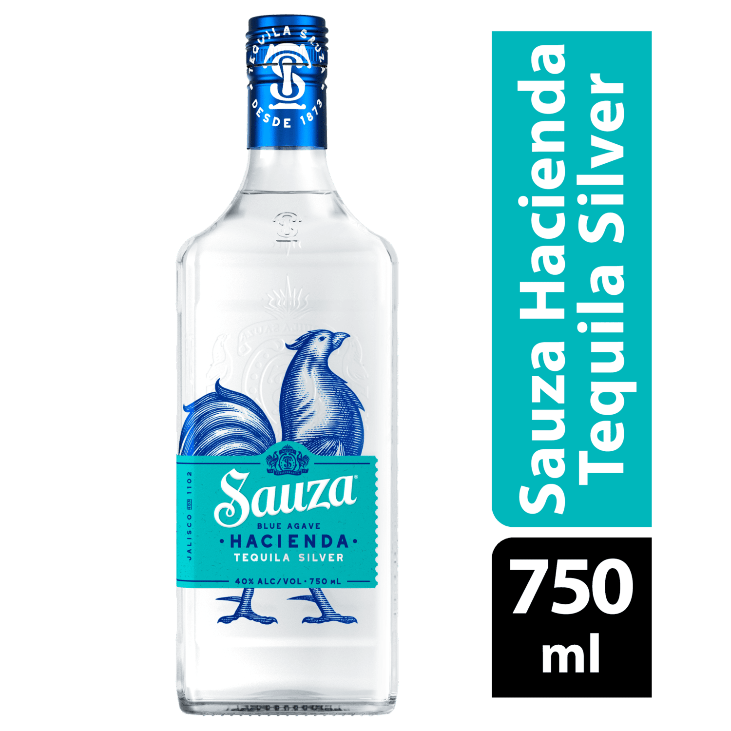 SAUZA HORNITOS, Sauza Hacienda Silver Tequila, 750 ml Bottle