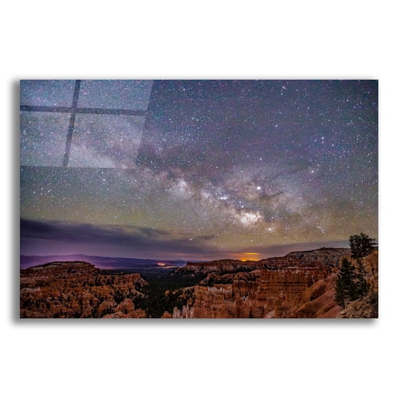 Epic Art ' Milky Way over Bryce Canyon' by Shawn/Corinne Severn, Acrylic Glass Wall Art, 24"x16"