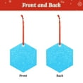 thumbnail image 2 of Hirioo Sky Blue Glitter for Acrylic Christmas Pendant Hanging Christmas Tree Ornaments, Car, Home, Office Gift Decor-Hexagon, 2 of 7