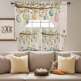 thumbnail image 4 of Easter Eggs Swag Curtains Valance & Tier Set, Truck with Egg 3 Pcs Set Kitchen Swag Valances and Tiers 24 Inch Length Rod Pocket Curtain Drapes for Bedroom, 4 of 9