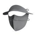 thumbnail image 2 of Minjewel Women Face Cover Mask Sun Protection - Breathable, Lightweight, Adjustable Full Face Cover, Perfect for Outdoor Activities, Hiking, Gardening,Dark Gray, 2 of 4