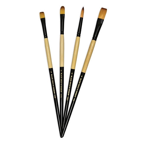 FM Brush - Black Gold Long Handle Bristle Brush - Filbert - 8 - Walmart ...