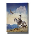 thumbnail image 1 of Epic Graffiti 'Cowboy with Dog and Hawk' by Chris Vest, Canvas Wall Art, 40"x54", 1 of 3