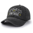 thumbnail image 2 of Mens Hats Unisex Baseball Classic Distressed Print Adjustable Dad Casual Sun Outdoor Vintage Ball Caps Black L, 2 of 3