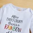thumbnail image 6 of GRNSHTS Newborn Infant Baby Boy Girls Rainbow Outfits Letter Print Onesies + Cloud Rainbow Pants + Hat Tie Dye Clothes Set, 6 of 10
