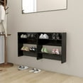 thumbnail image 6 of vidaXL 1/2x Wall Shoe Cabinets Gray Chipboard Organizer Rack Shelf Furniture, 6 of 159