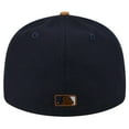 thumbnail image 4 of Men's New Era Navy New York Yankees Team Suede Visor Low Profile 59FIFTY Fitted Hat, 4 of 6