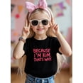 thumbnail image 5 of MAWOTEA BECAUSE I'M KIM. THATS WHY. Pattern T-shirt, Playful Graphic T-shirt for Kids, Size 3-13Years, 5 of 6