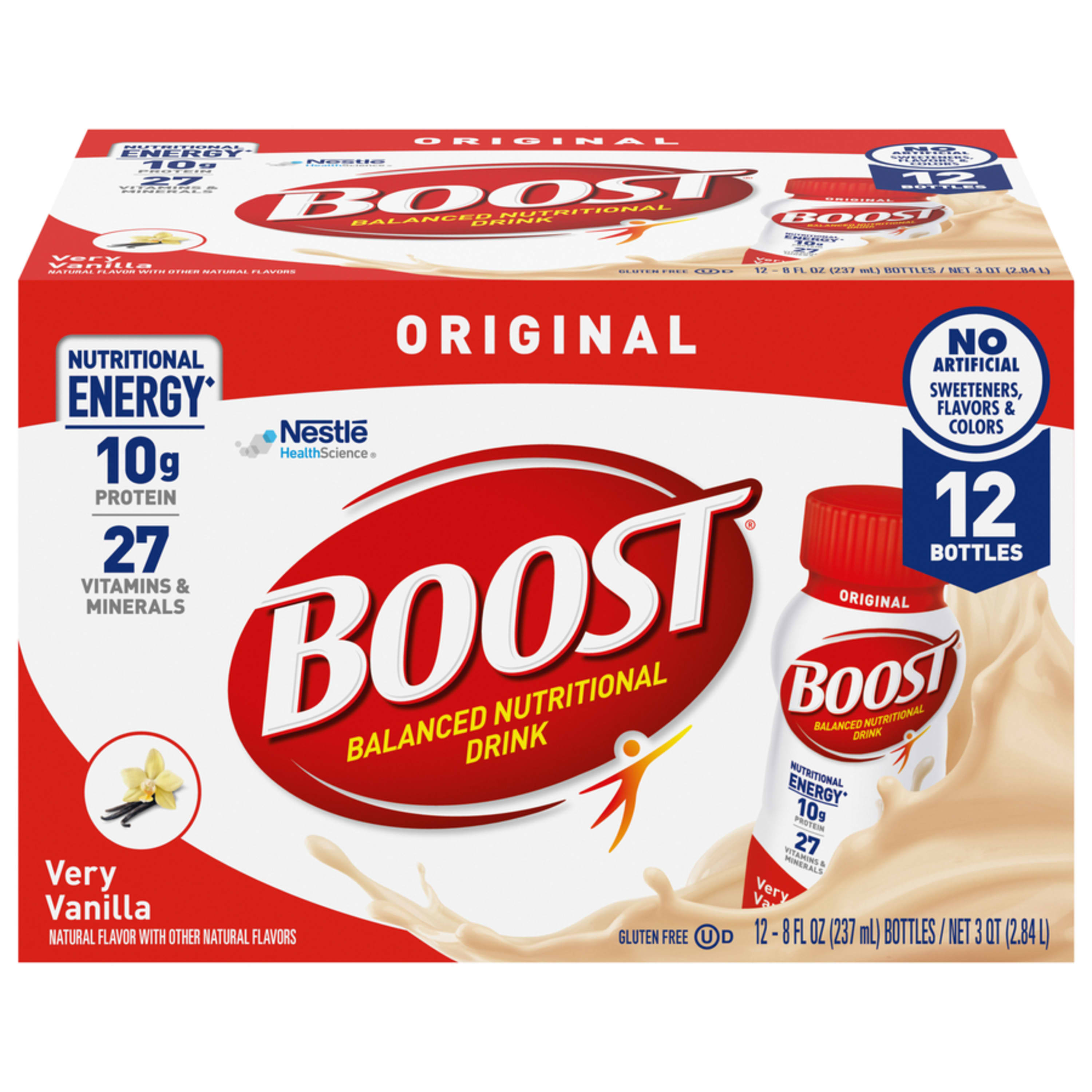 BOOST Original Nutritional Drink, Very Vanilla, 10 g Protein, 12 - 8 fl oz Bottles - image 3 of 11