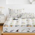 thumbnail image 6 of Cal.King Size Fitted Sheet Set - Colorful Fishing Bait 3 Piece Bedding Sets 16" Deep Pocket Fitted Sheet with 2 Pillowcases, Vintage Farmhouse Lure Fish Brushed Microfiber Hotel Luxury Bed Sheets, 6 of 9
