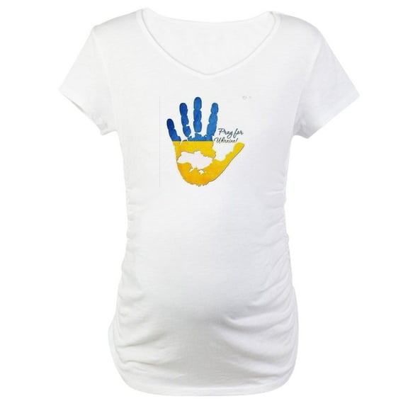 CafePress - Ukraine Maternity T Shirt - Cotton Maternity T-shirt, Cute & Funny Pregnancy Tee