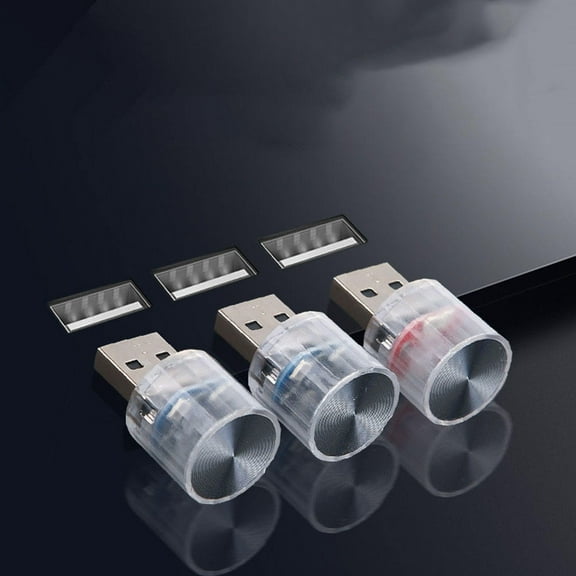 HEALEEP Car Light Usb Atmosphere Lamp for Night Driving 1 Set 3X1.8X1.8Cm