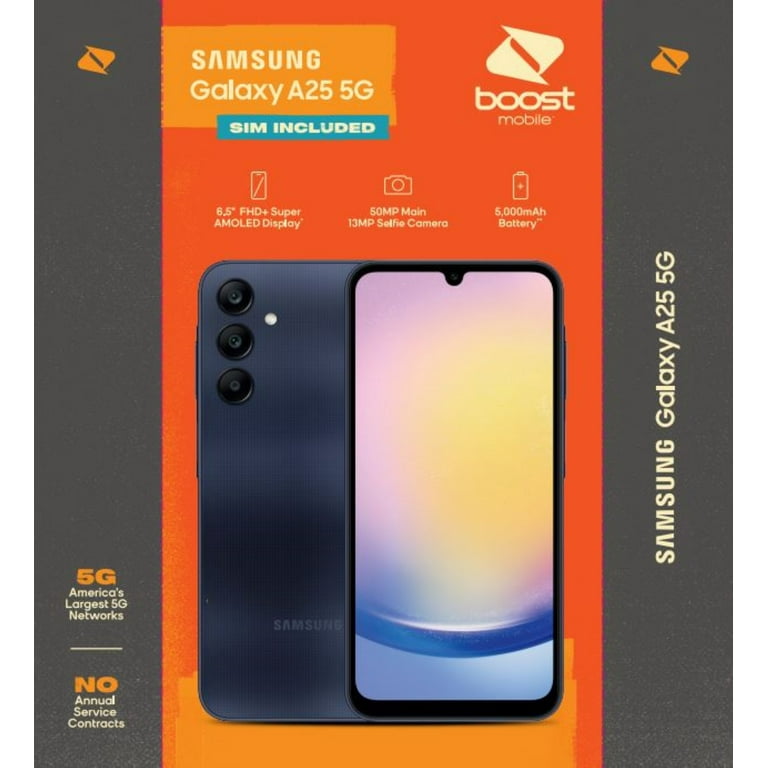 Boost Mobile Samsung Galaxy A25 5G, 128gb, Black - Prepaid Boost Mobile Samsung Galaxy A25 5G, 128gb, Black - Prepaid
