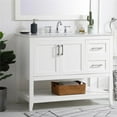 thumbnail image 2 of Elegant Decor Aubrey 42" Single Quartz Top Bathroom Vanity in White, 2 of 15