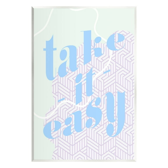 Stupell Industries Take It Easy Pastel Geometric Religious Painting Unframed Art Print Wall Art