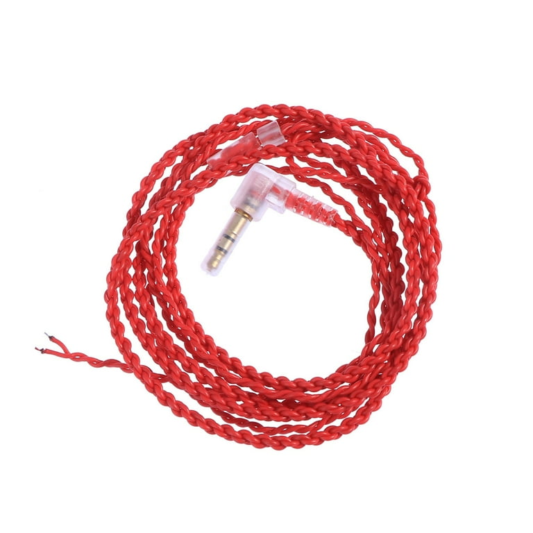DIY 1.2M Semi finished Headphone Wire Anti interference Twisted Pair Oxygen free Copper Maintenance Custom Headphone Cable Red