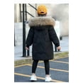 thumbnail image 5 of Otqutp Girl's Puffer Jacket Kids Long Winter Coats Knee Length Parka Warm Fleece Lined Snow Outerwear with Faux Fu𝗿 Hood, 5 of 5