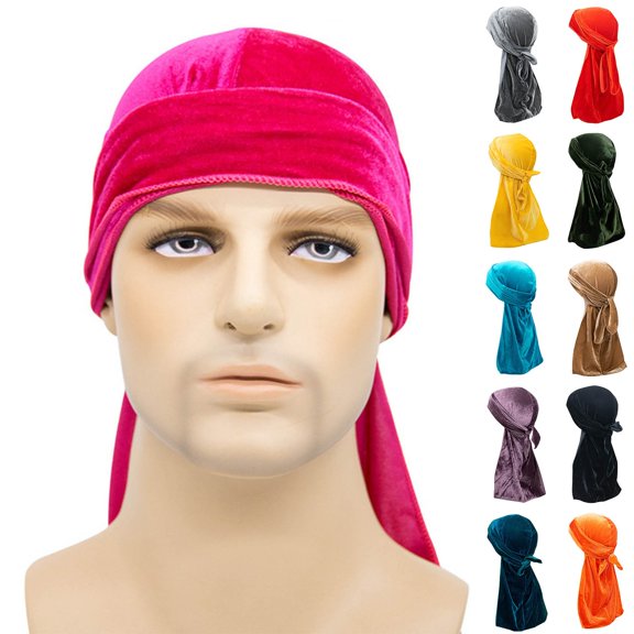 SGFCWSX Headscarf for Men,Hip-hop Breathable Durag Hood Headwrap Hot Pink
