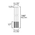 thumbnail image 3 of ET2 Lighting - Reeds - 15W 3 LED Pendant-17 Inches Tall and 11.75 Inches Wide, 3 of 5