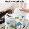 thumbnail image 5 of Dinosaur and Silhouettes White Pattern Non Slip Microfiber Bathroom Rugs, Soft Rubber Backing Bath Mats for Bathroom Floor Tub and Shower,24"x60", 5 of 5