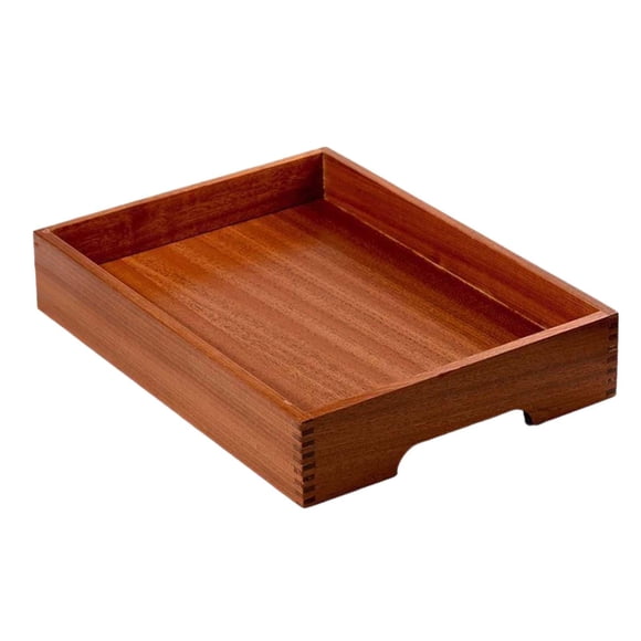 Bandeja para servir hielo, plato para servir carne, plato de madera para mariscos, bandeja de exhibición de alimentos fríos para bodas, restaurantes, 32 x 22 cm