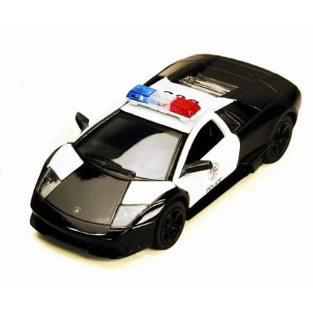 Lamborghini Murcielago LP640 Police, Black & White - Kinsmart 5317DP - 1/36 scale Diecast Model Toy Car (Brand New, but NOT IN BOX)