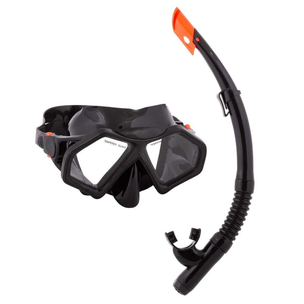 Adult SemiDry Diving & Snorkel Set, Stealth