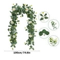 thumbnail image 4 of Djibouti Realistic Green Decorative Ivy Vine - Artificial Plant Garland for Wedding Arch Home Dining Table Winding Wall Hanging Ceiling Christmas Decoration, 74.80 in, 4 of 7