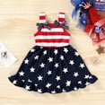 thumbnail image 2 of Younger Tree Toddler Baby Girls 4th of July Clothes Outfit Stars Stripes Sleeveless Dress Independent's Day Suits for 4-5T, 2 of 7