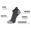 thumbnail image 3 of EALLCO Mens Athletic Ankle Socks Men Low Cut Cushioned Socks 6 Pairs, 3 of 6