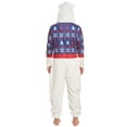thumbnail image 4 of Mens Fleece Zip Up Cosplay Pajama Coverall 3D nose Adult, 4 of 5