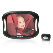 Diono Easy View XXL Extra Wide Baby Car Safety Mirror with LED Light, Silver