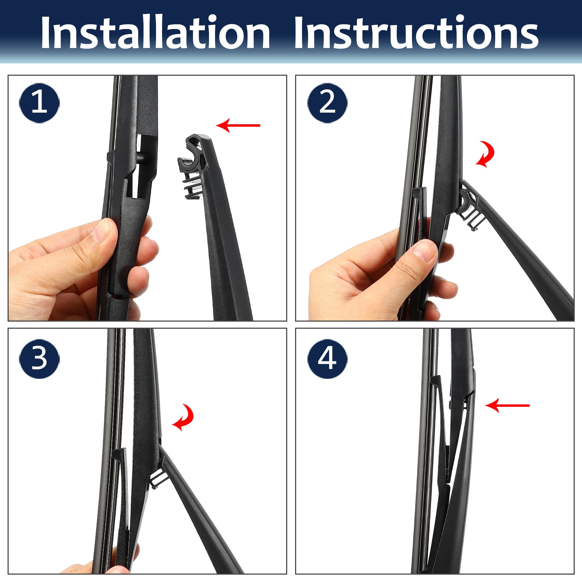 Unique Bargains Rear Windshield Wiper Blade Arm Set for Jeep Cherokee 2014 to 2023