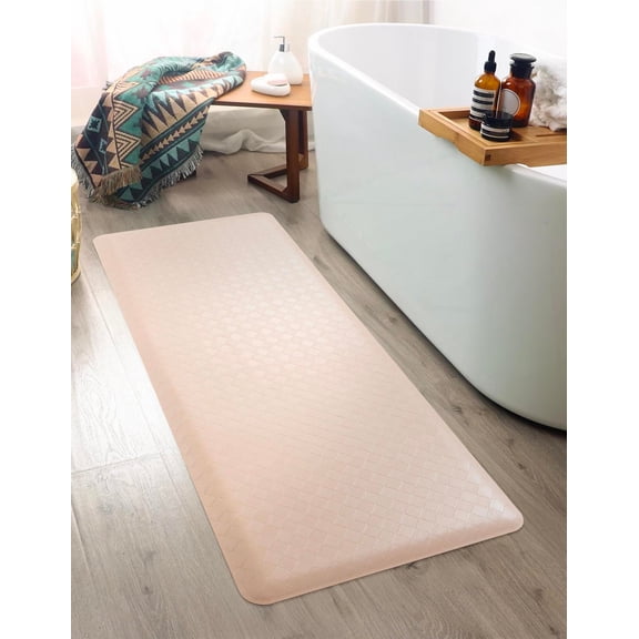 Unique Loom Comfort Mat Collection - Diamonds (2'  x 5' Rectangle Beige)