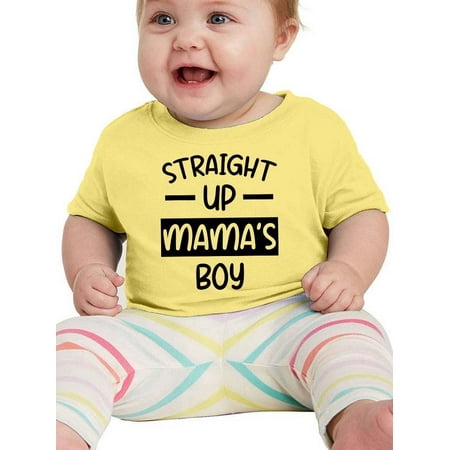 

Straight Up Mama s Boy T-Shirt Infant -Smartprints Designs 24 Months