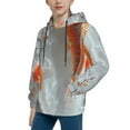thumbnail image 2 of Sikiie Koi Fish Water Youth Hoodie Sweatshirt Pullover Hooded Classic Casual Essentials Hoodiefor Boys Girls Kids -Small, 2 of 6