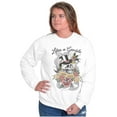 thumbnail image 3 of Life's A Gamble Skull Rose Tattoo Unisex Plus Fleece Graphic Sweatshirt Brisco Brands 2X, 3 of 5