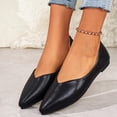 thumbnail image 5 of Black Ladies Fashion Versatile Soft Sole Shoes Trendy Loafers Flat Casual Pu, 5 of 9