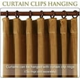 thumbnail image 2 of 120 inches Extra Long Gold Brown Velvet Curtains for Living Room, Back Tab Wall Backdrop Curtains for Party, Thermal Insulated Room Dividers for Hall/Bedroom, W52 x L120, 2 Panels, 2 of 6