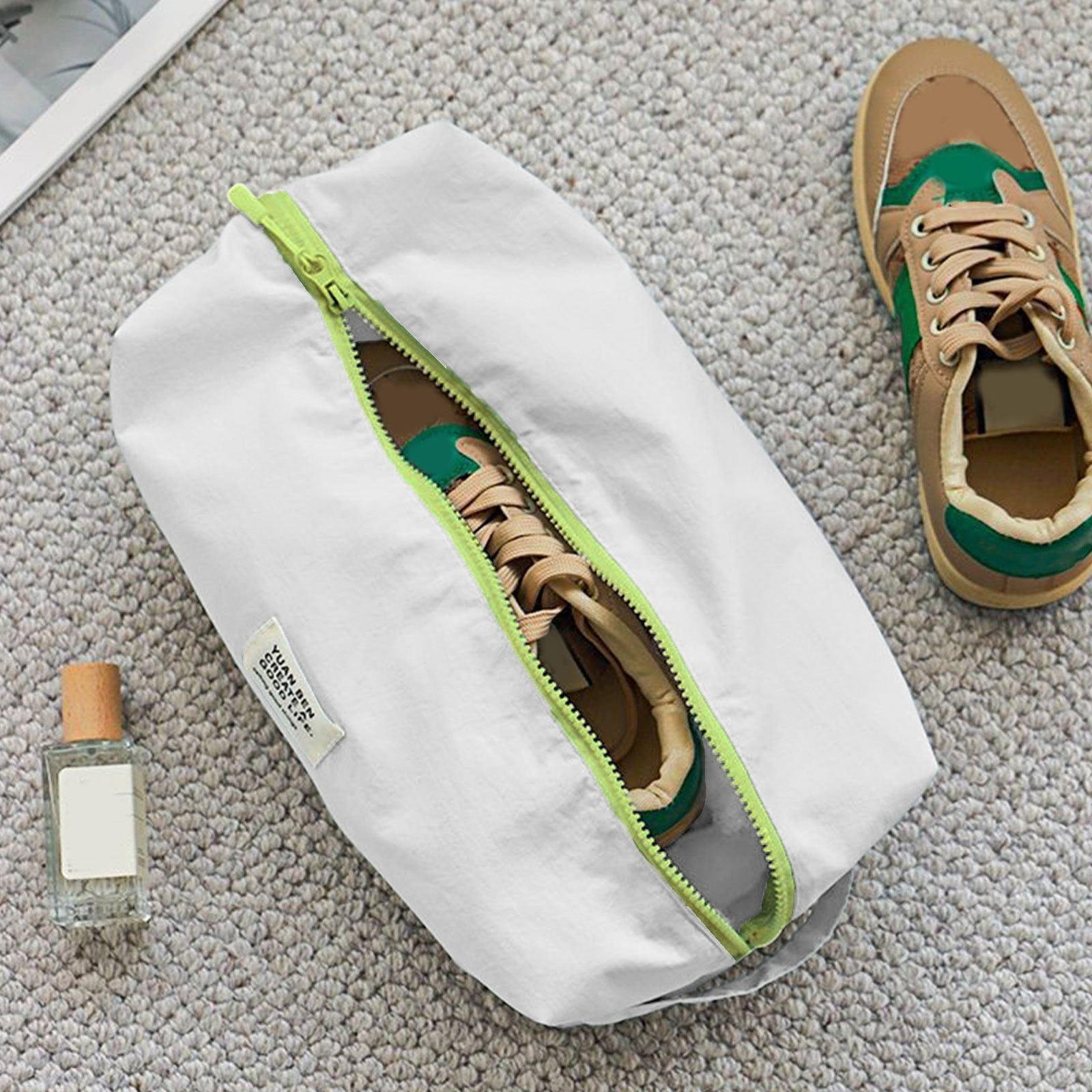 Lunxisen 4 Pcs Shoe Storage Bag, Portable Shoe Protector Bag Dust Proof Travel Shoe Bags with Handle Boots Organizer for Packing Travel.