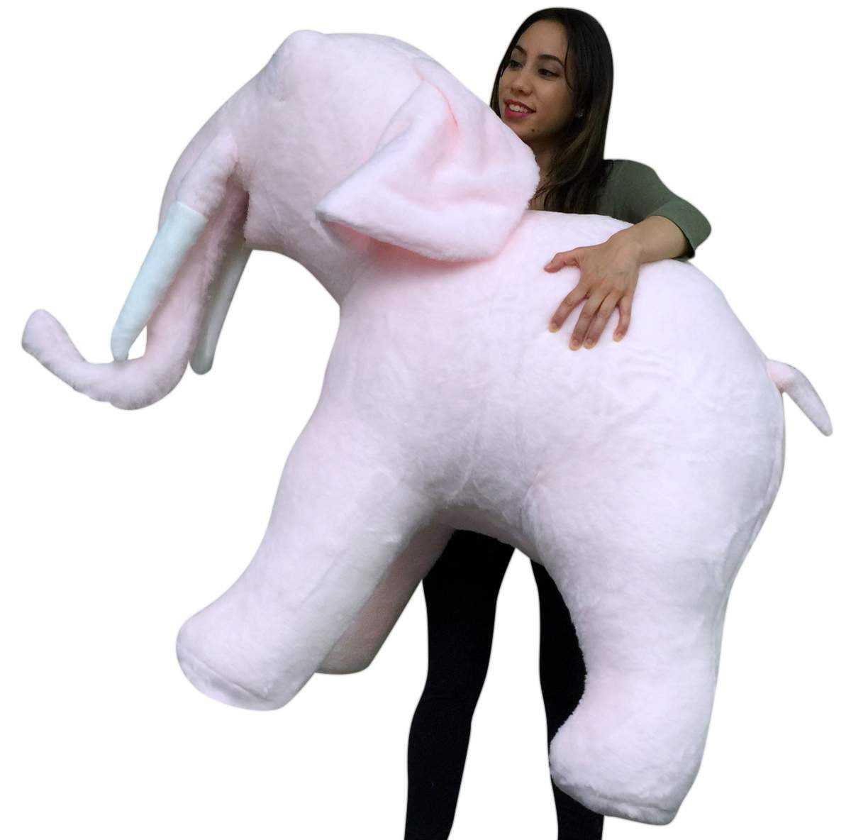 Big pink stuffed elephant online