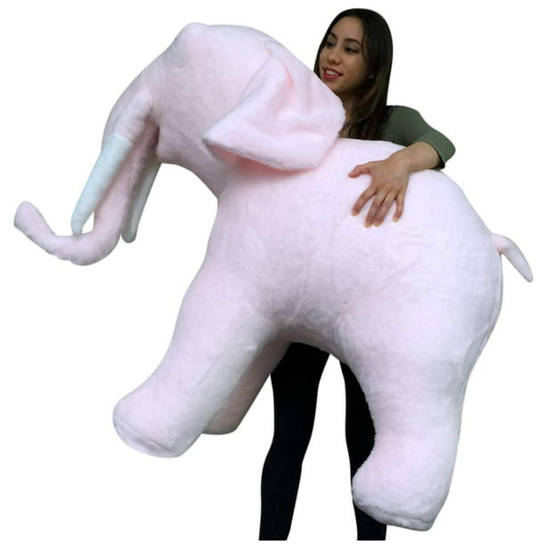 American Made Giant Stuffed Pink Elephant Soft 54 Inches Long 3 Feet Tall