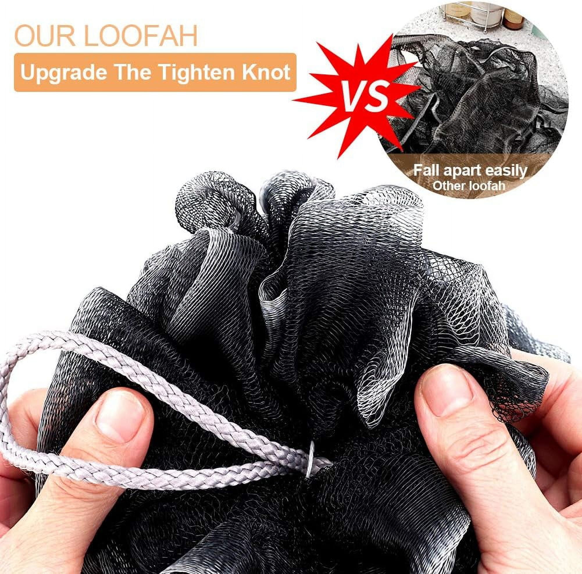 Shower Loofah Bath Sponge XL 75g - 4 Pack Large Soft Nylon Mesh Puff for  Body Wash, Loofah Shower Exfoliating Scrubber for Women and Men, Full  Cleanse, Beauty Bathing Accessories Summer