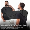 thumbnail image 2 of Set de afeitado Beard King para hombre con forma de babero, color negro, 2 of 8