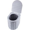 thumbnail image 1 of Inodoro portátil para acampar, inodoro plegable con tapa, inodoro portátil impermeable, inodoro para auto, RV, tienda de campaña, inodoro, inodoro gris, 1 of 4