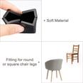 thumbnail image 4 of Protectores de piso para patas de silla Uxcell, 8 paquetes 40mm (1.57") tapas de cubiertas de patas de silla de PVC y fieltro negro, 4 of 7