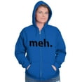 thumbnail image 3 of Meh Careless Sarcastic Satire Funny Zip Up Hoodie Men's Women's Brisco Brands M, 3 of 6