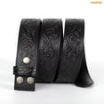 thumbnail image 3 of WHIPPY Western Leather Belt Strap for Women Men without Buckle Cowgirl Cowboy Engraved Embossed Belt Strap, 3 of 7
