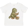 thumbnail image 3 of Inktastic Dinosaur Reading Books Cute Glasses Illustration Boys or Girls Toddler T-Shirt, 3 of 5