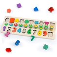 thumbnail image 2 of Montessori Math Toys Digital Shape Pairing Learning Preschool Counting Board Kids Educational Wooden Toys For, 2 of 7